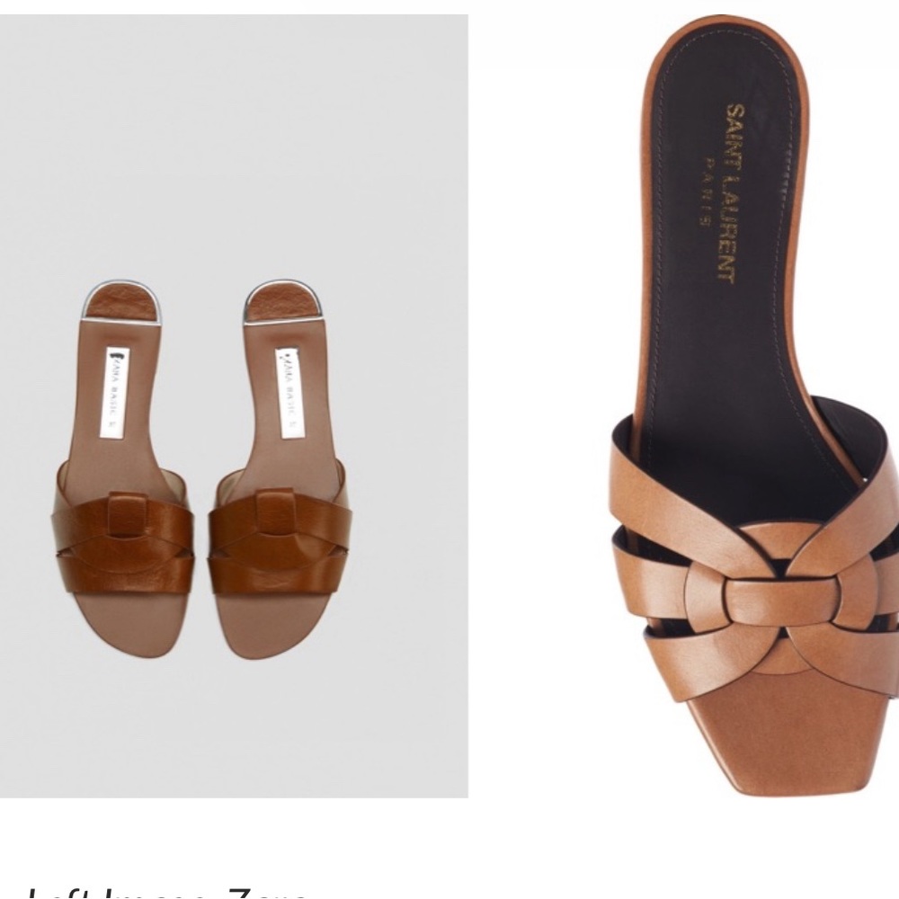 Zara crossover slide sandals sz EU 37